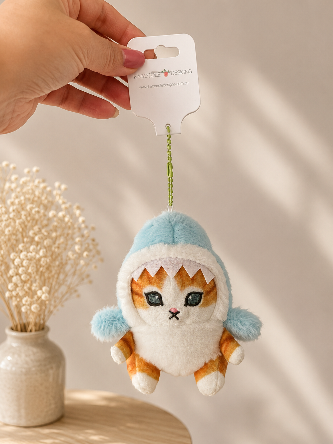 Mofusand Cat Shark Plush Keychain Keyring
