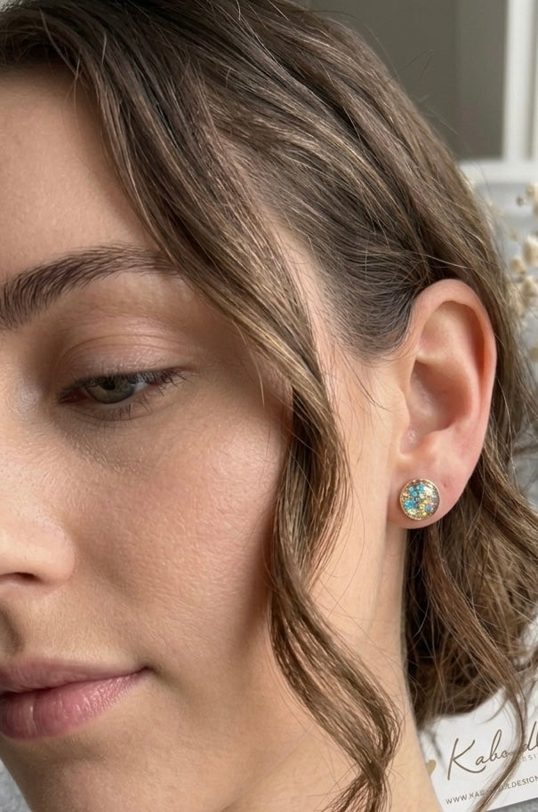 Resin Glitter Stud Earrings