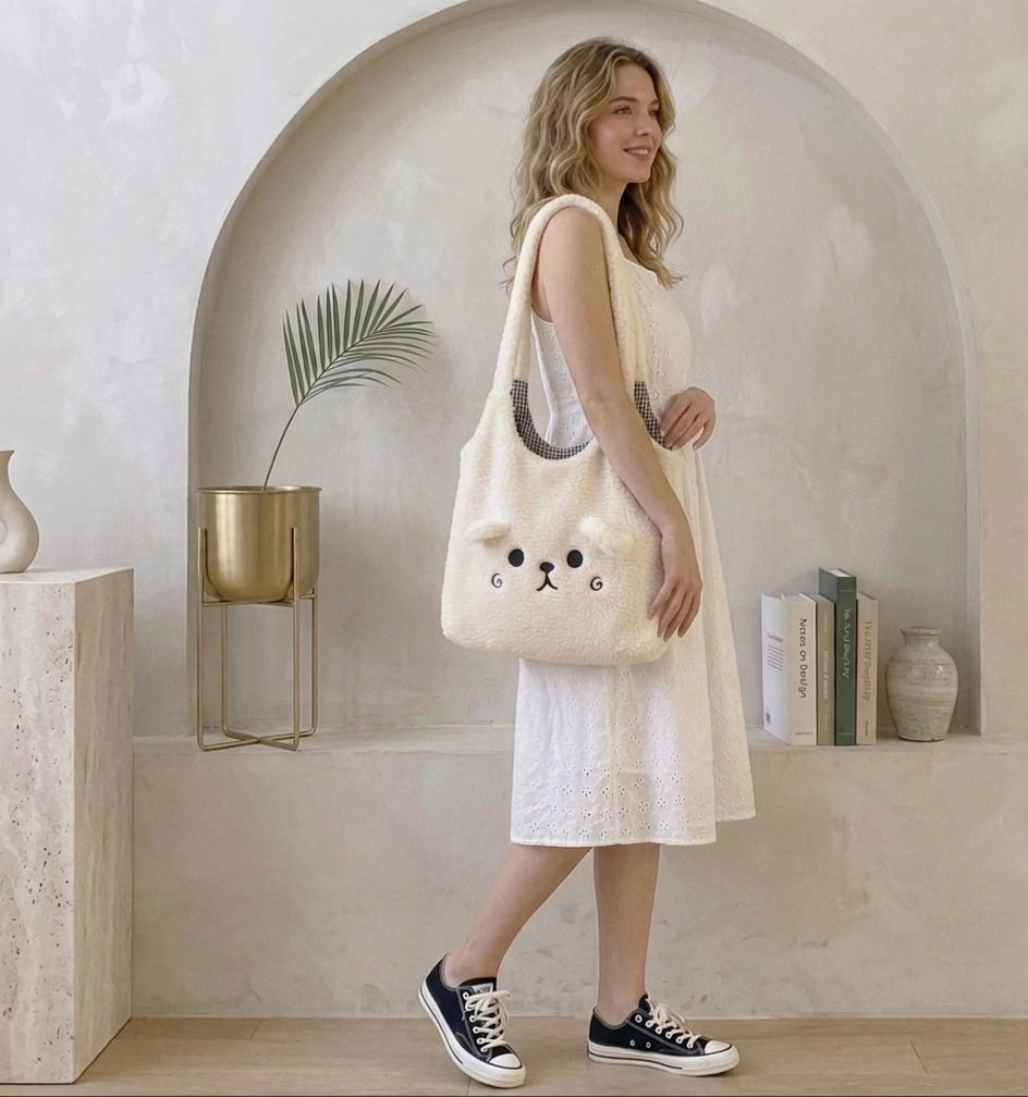 Dog Fluffy Tote Bag