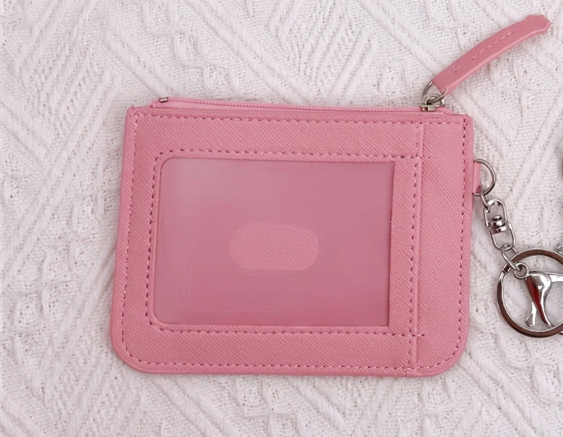 Alice In Wonderland Coin Card Purse Keychain Keyring