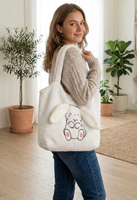 Bunny Rabbit Fluffy Tote Bag