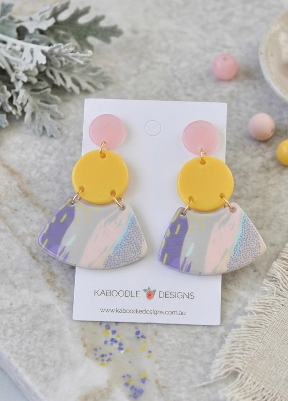 Acrylic Geometric Shapes Drop Dangle Earrings