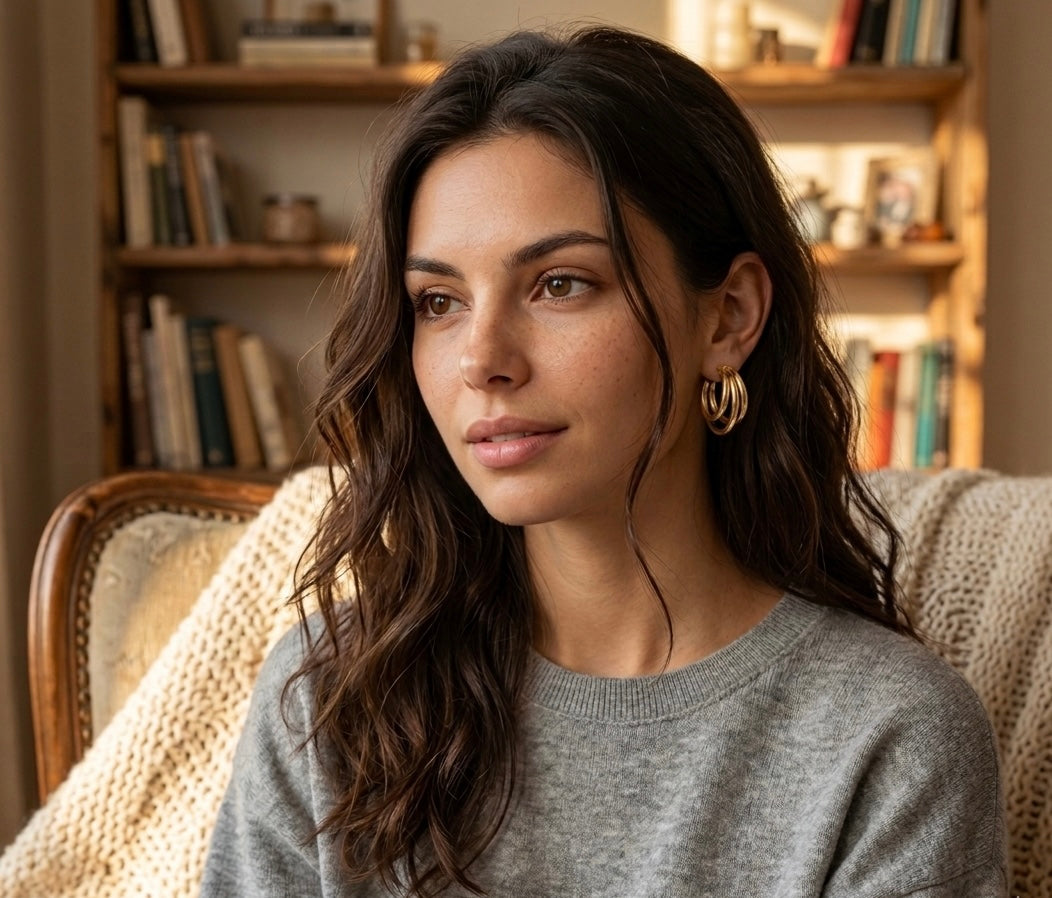 Stainless Steel 18k Hoop Earrings