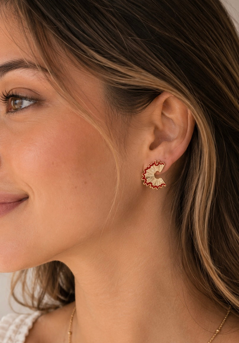 Pencil Shavings Stud Earrings - Teacher Design