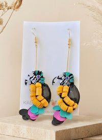 Toucan Earrings - Colourful Sequin Dangle