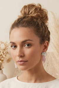 Cloud Lightning Earrings - Acrylic Glitter Dangle Drops