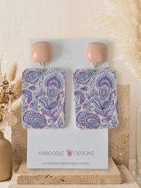 Paisley Earrings - Acrylic Swirls and Patterns Dangle Drops