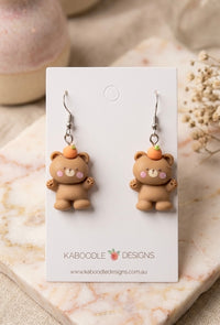 Bear Earrings - Drop Dangle