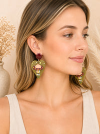Alien Abduction Earrings - Acrylic UFO Cow Dangles