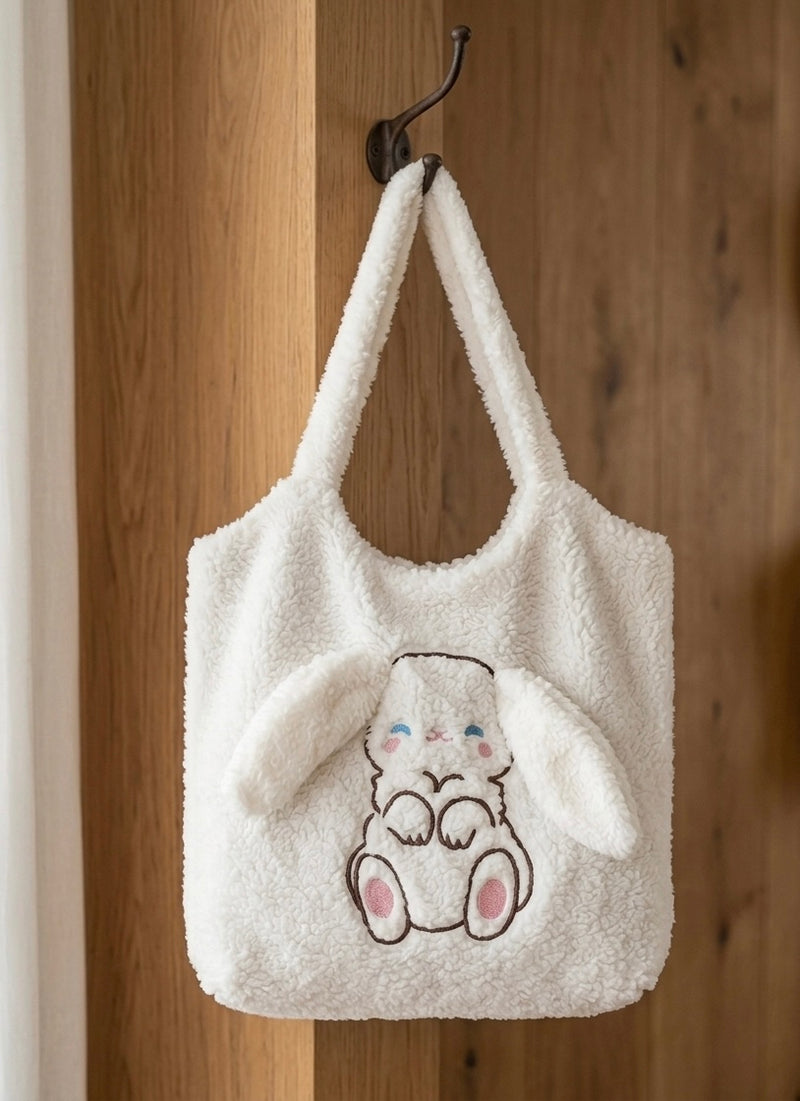 Bunny Rabbit Fluffy Tote Bag