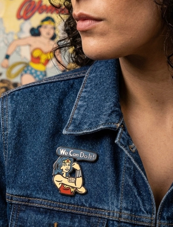We Can Do It Woman Pin Brooch