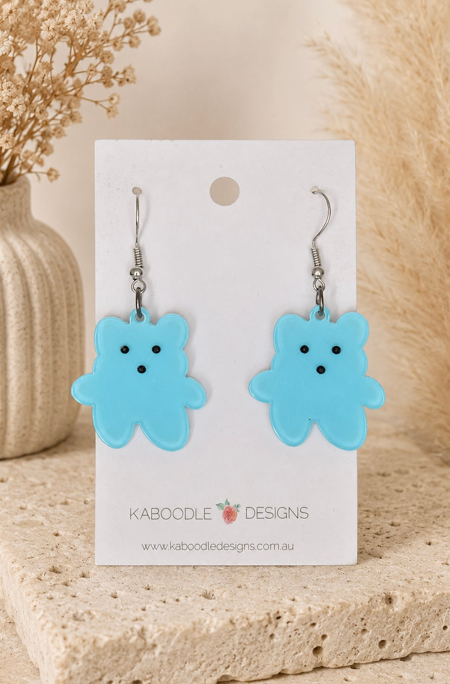 Bear Earrings - Drop Dangle