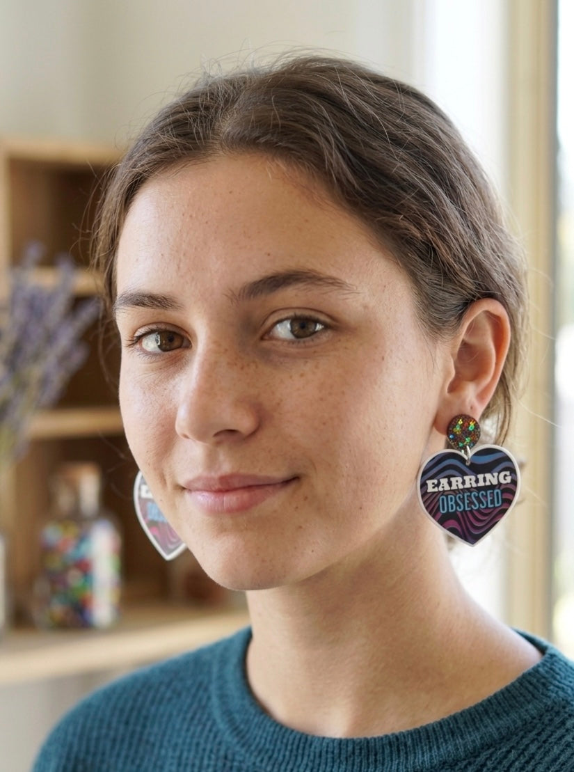 Acrylic Earrings Obsessed Lover Earrings Dangle Earrings