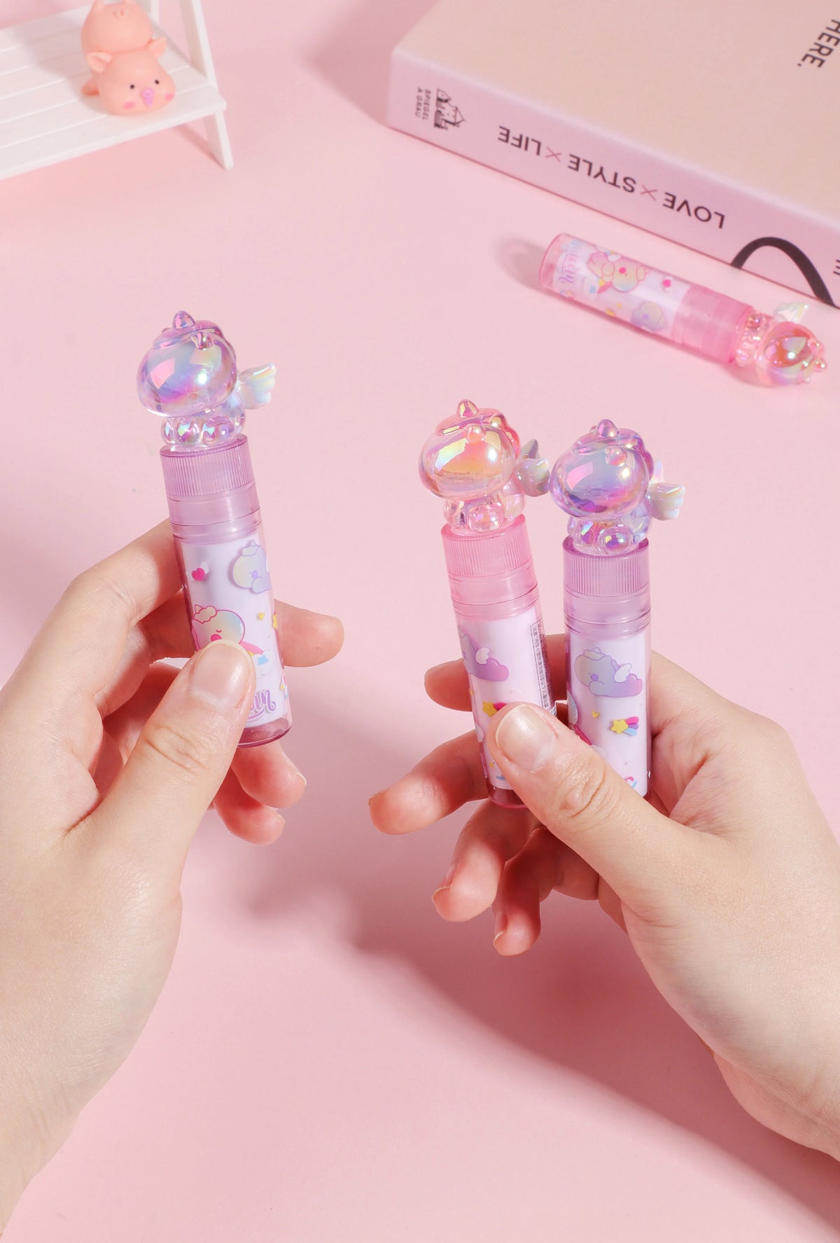 Cute Unicorn Angel Wings Lipstick Eraser