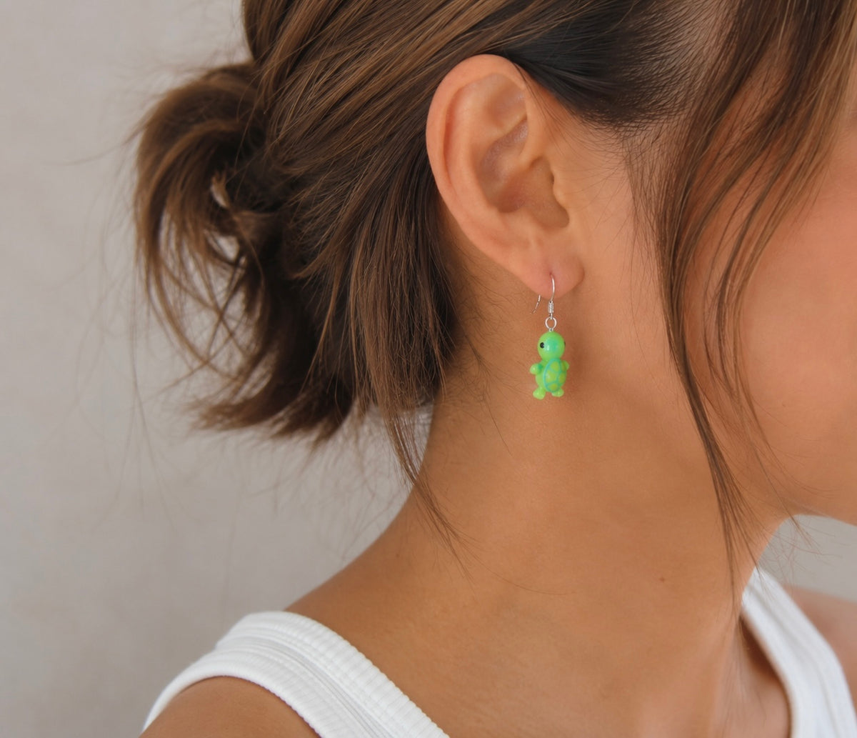 Turtle Earrings - Miniature Dangle Drops