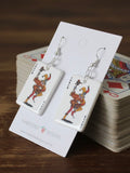 Acrylic Playing Cards Joker Novelty Dangle Drop Earrings