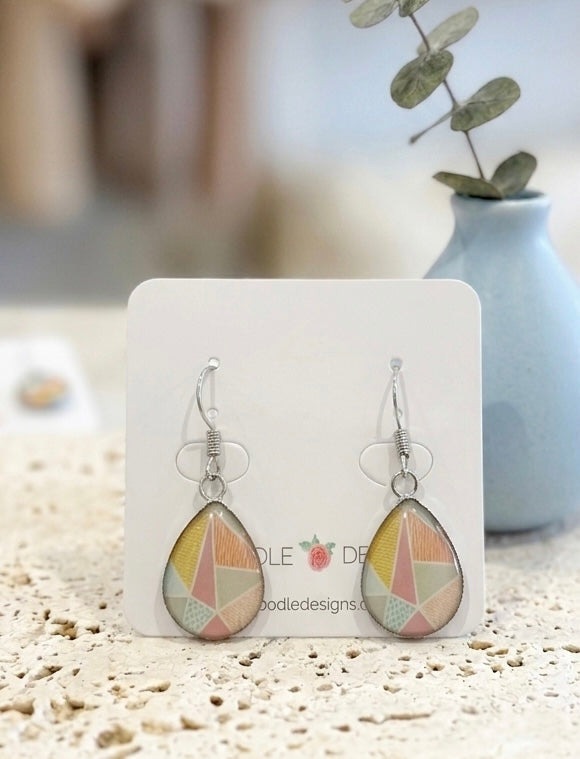 Handmade Teardrop Geometric Dangle Earrings