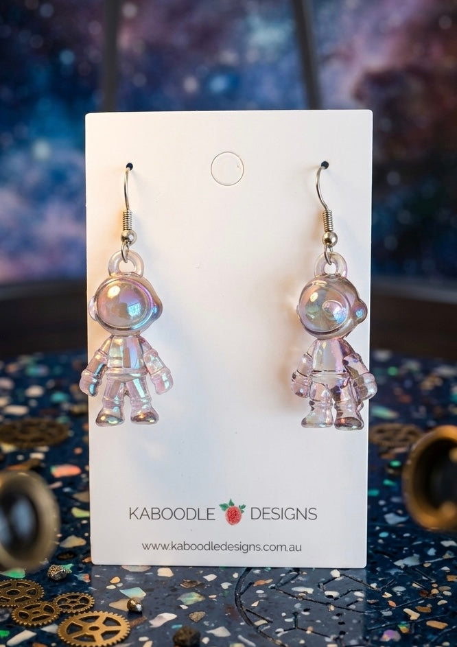 Astronaut Dangle Drop Earrings