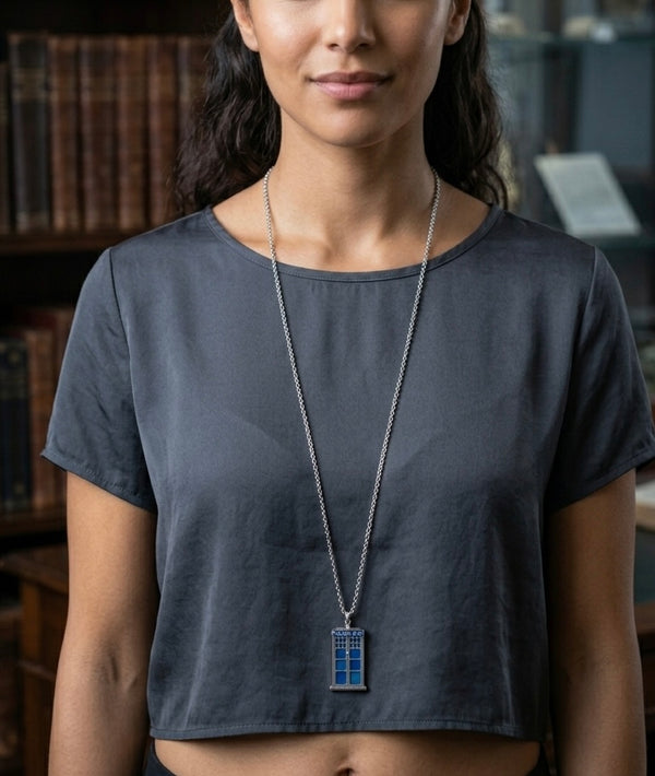 Tardis Police Box Novelty Necklace