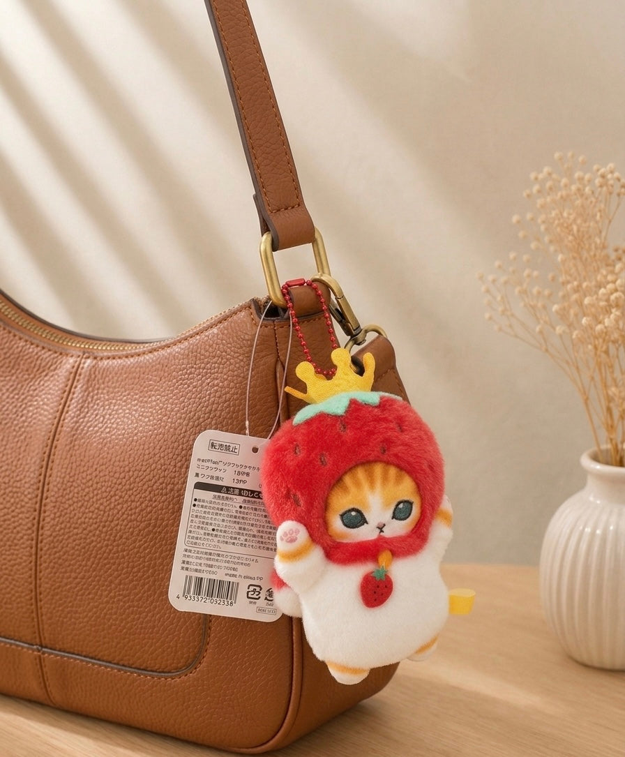 Mofusand Cat Strawberry Plush Keychain Keyring (Copy)