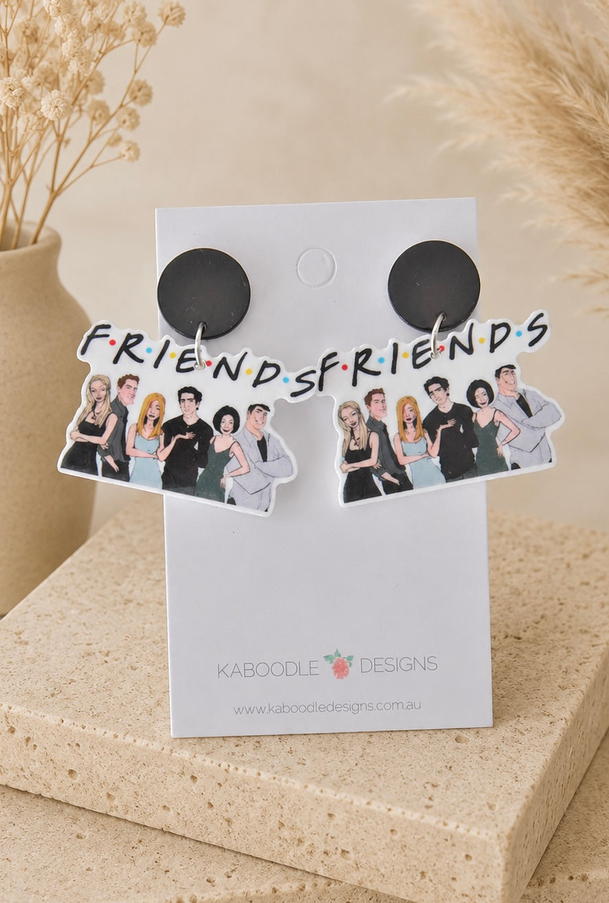Friends Dangle Earrings - Monica, Rachel, Ross Acrylic