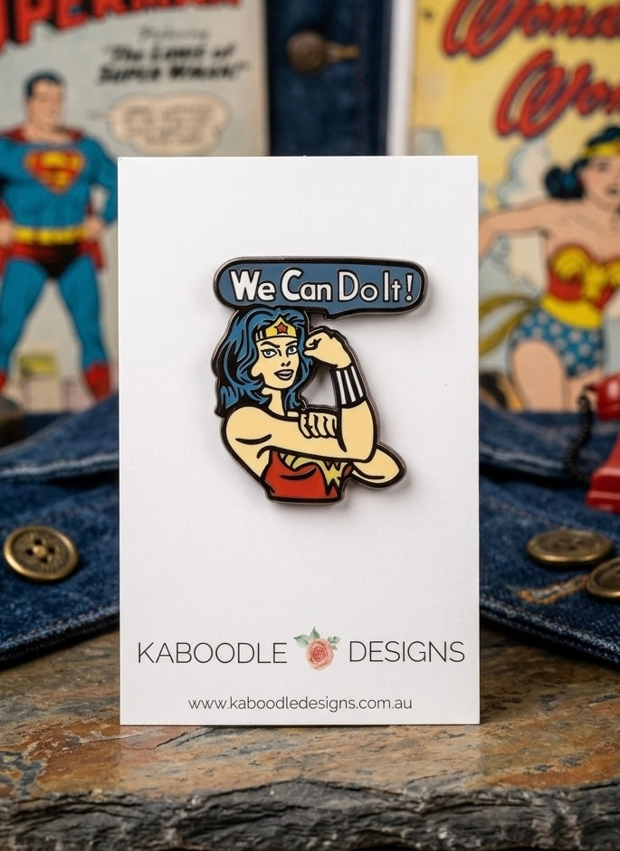 We Can Do It Woman Pin Brooch