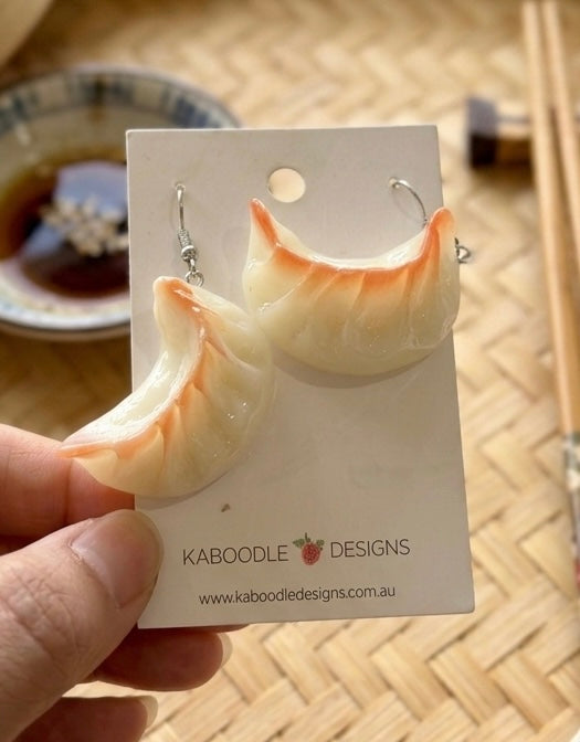 Dumpling Gyoza Yum Cha Dangle Earrings