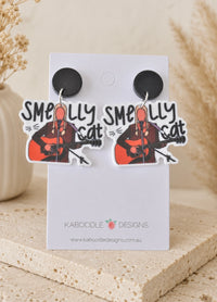 Friends Smelly Cat Guitar Earrings - Phoebe Acrylic Dangle Drops
