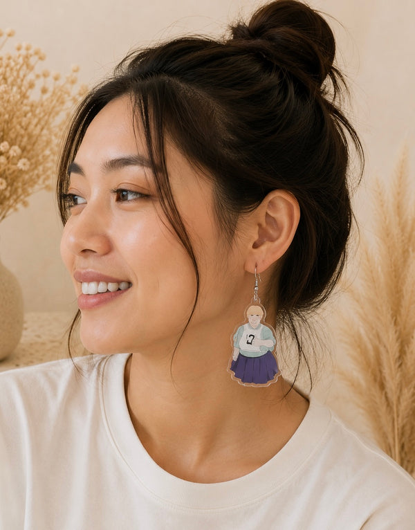 Kath and Kim Sharon Earrings - Acrylic TV Show Drop Dangles