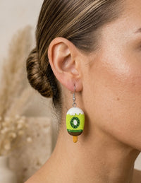 Kiwifruit Earrings - Popsicle Ice Cream Dangle Drops