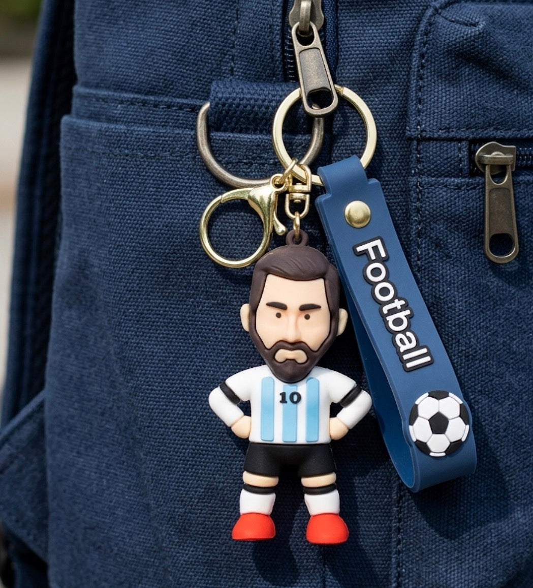 Football Number 10 Keychain Keyring