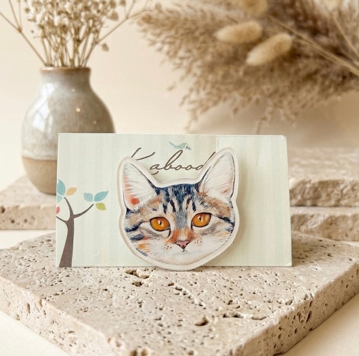 Cat Face Brooch - Acrylic Perspex Pin Brooch