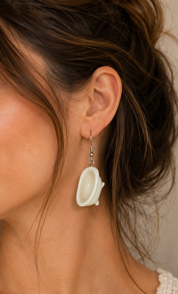 Bathtub Plumber Novelty Dangle Earrings
