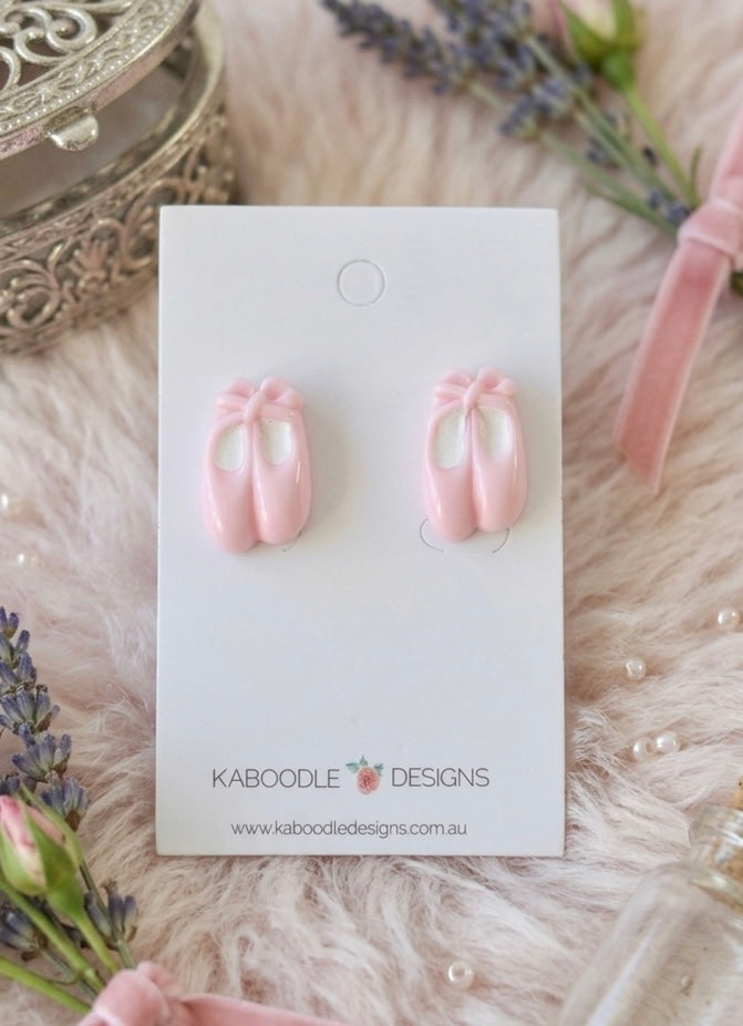 Ballerina Ballet Dancer Shoes Stud Earrings
