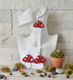 Acrylic Mushroom Drop Dangle Earrings