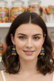 Rainbow Gummy Bear Dangle Drop Earring