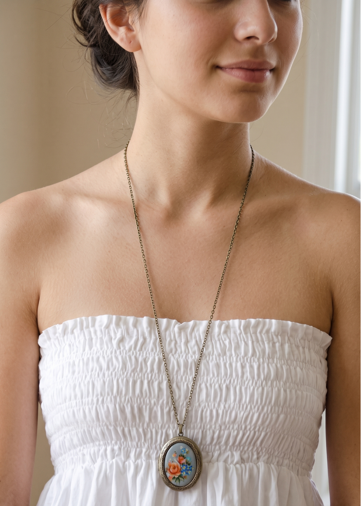 Holly Hobbie and Friends Little Farmer Robbie Hobbie Vintage Inspired Large Locket Necklace