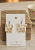 Acrylic Cat Face Kitten Kitty Drop Earrings