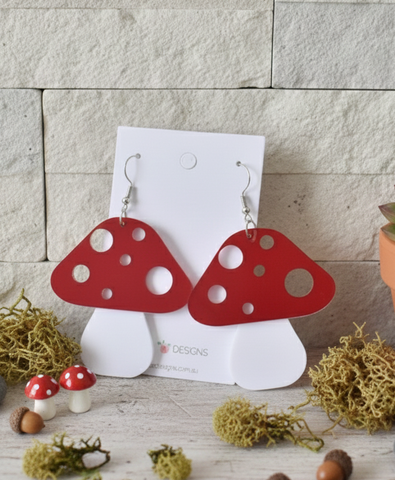 Acrylic Mushroom Drop Dangle Earrings