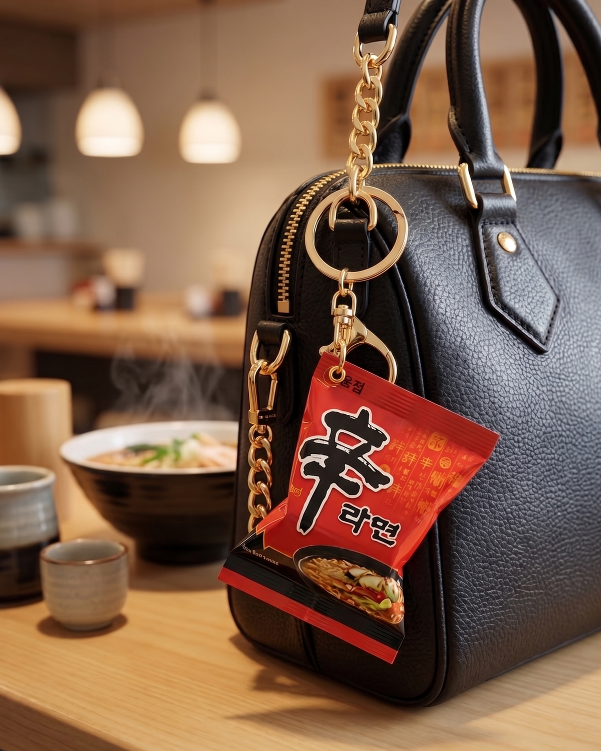 Korean Instant Ramen Shin Ramyun Keychain Keyring