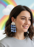 Cloud Raindrop Rain Drop Dangle Earrings