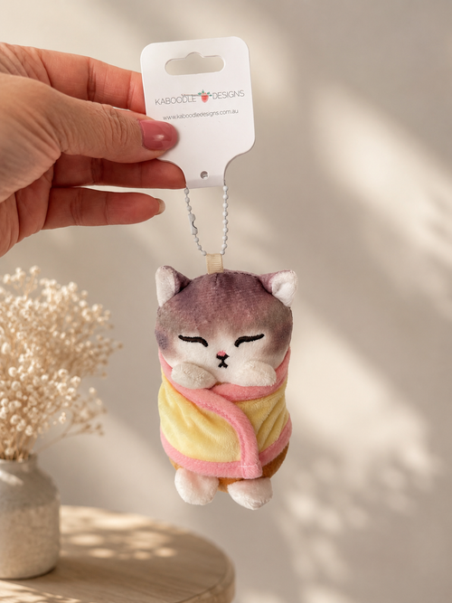 Mofusand Cat Sleeping Baby Plush Keychain Keyring