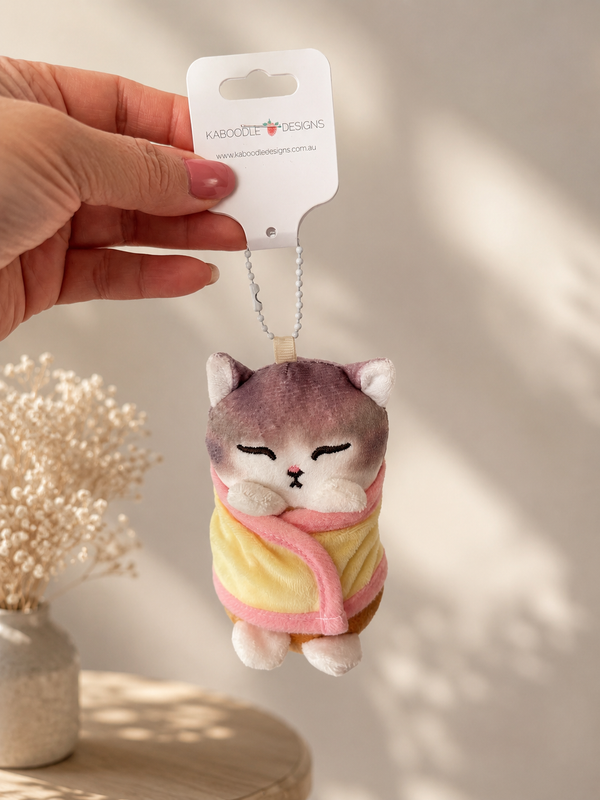 Mofusand Cat Sleeping Baby Plush Keychain Keyring