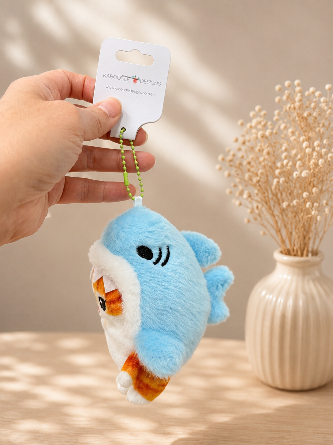 Mofusand Cat Shark Plush Keychain Keyring