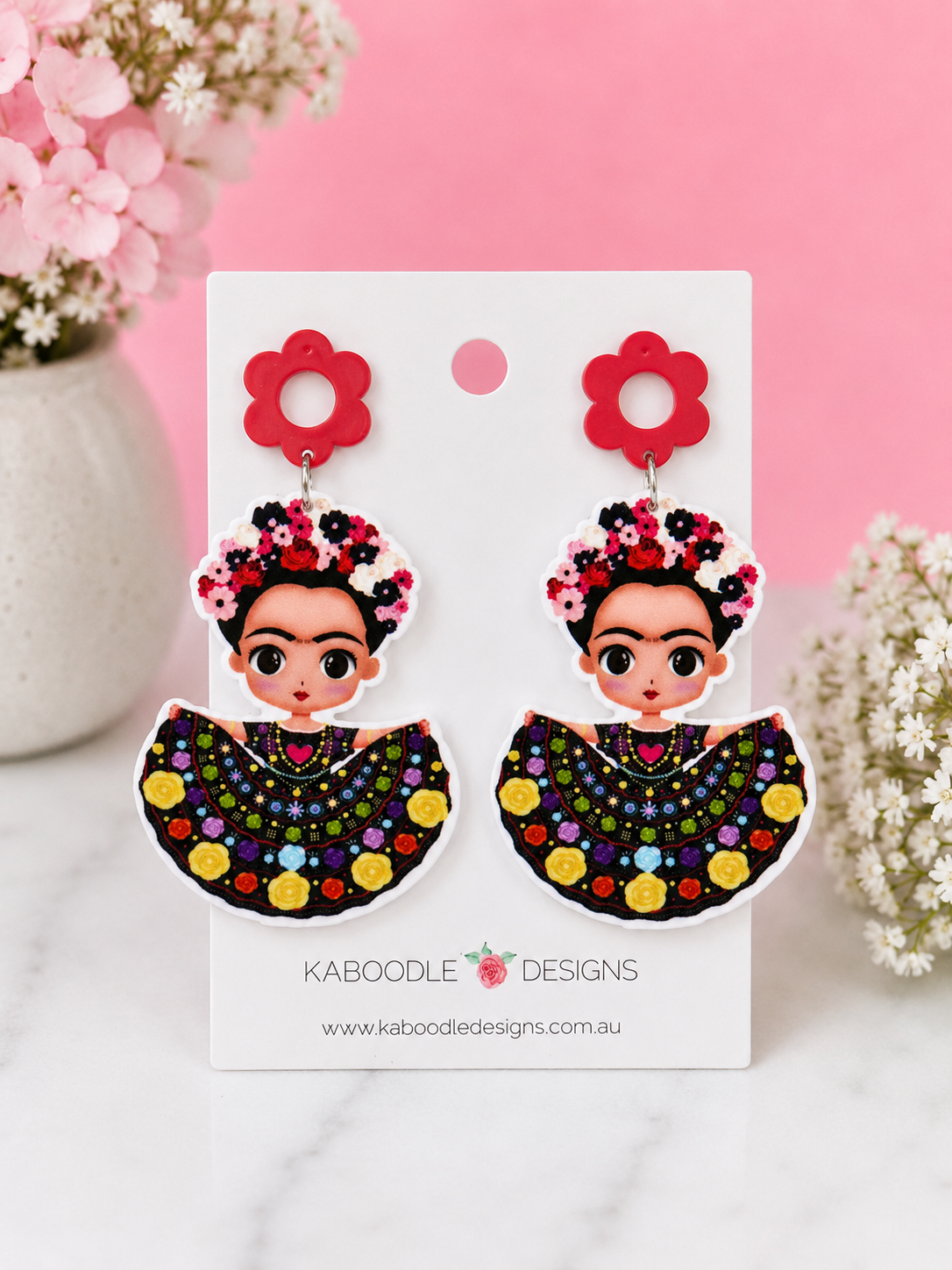 Frida Kahlo Drop Dangle Earrings