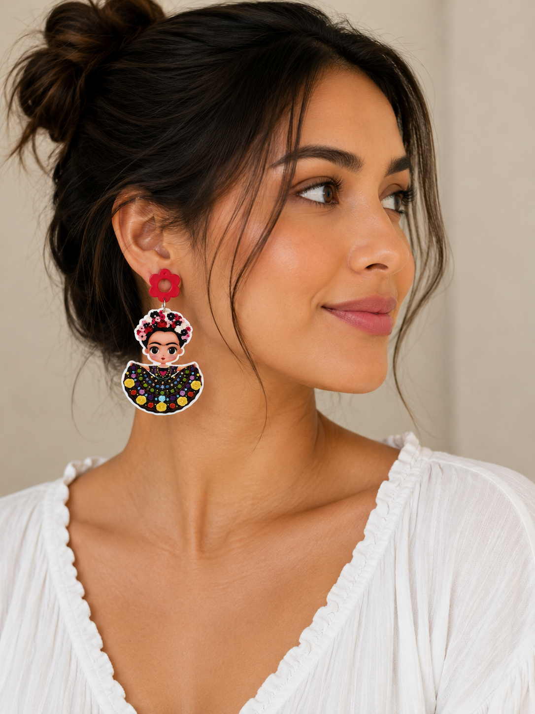 Frida Kahlo Drop Dangle Earrings