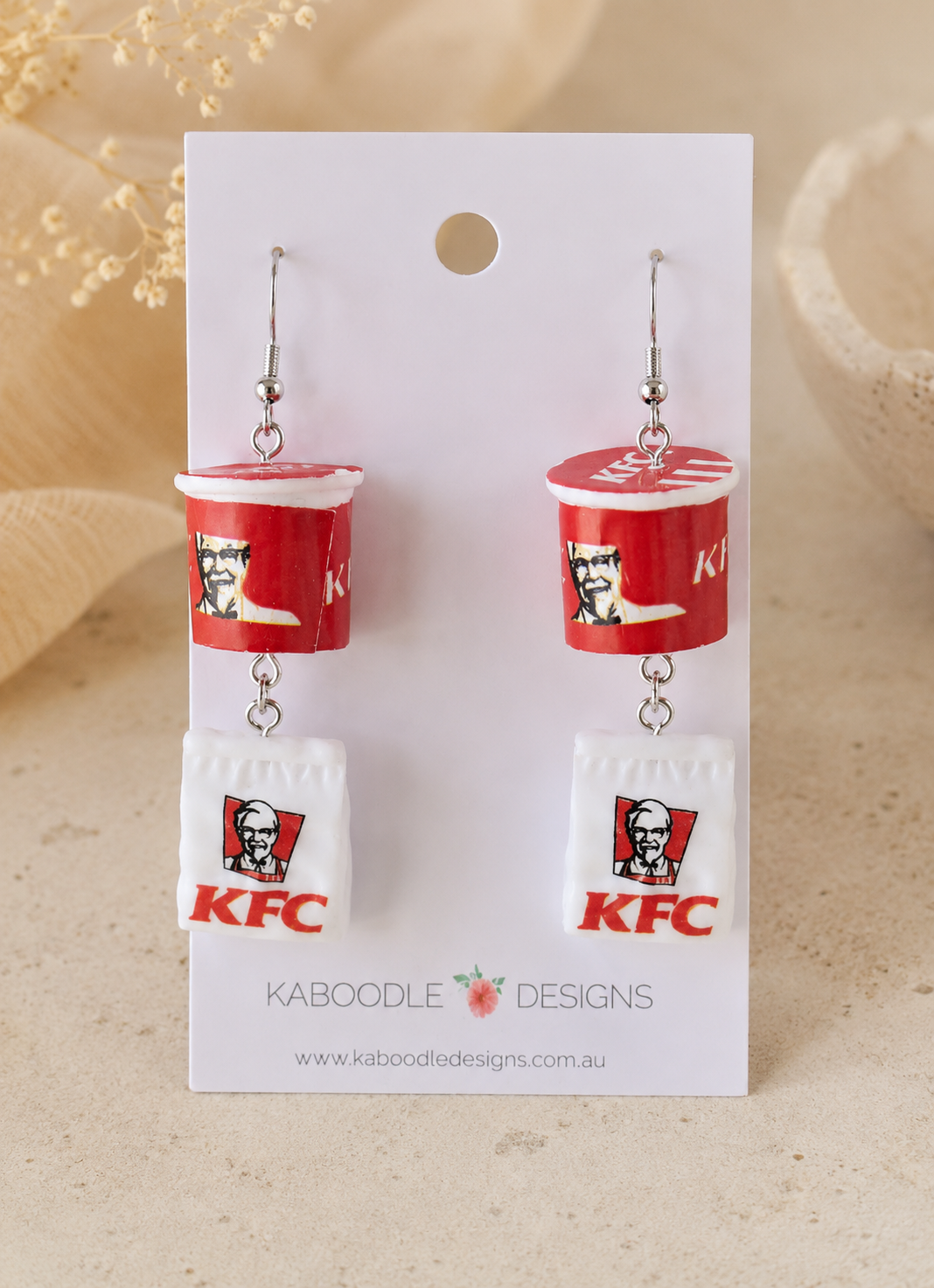 Takeaway Fast food French Fries Burger Chicken Nuggets Drop Dangle Earrings