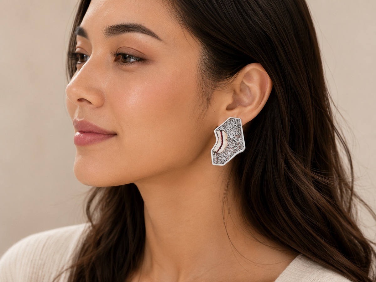 Aussie Australian Dessert Cake Snack Lamington Stud Earrings