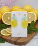 Acrylic Fruit Lemon Drop Dangle Earrings