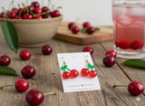 Cherry Novelty Fun Drop Dangle Earrings
